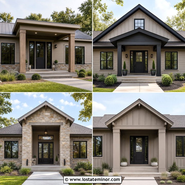 30 Taupe House Design With Portico Ideas for a Grand Entrance