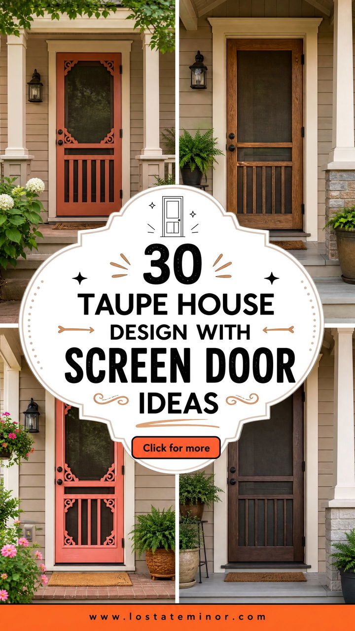 30 Taupe House Design With Screen Door Ideas for Welcoming Style - 30 Taupe House Design With Screen Door Ideas for Welcoming Style