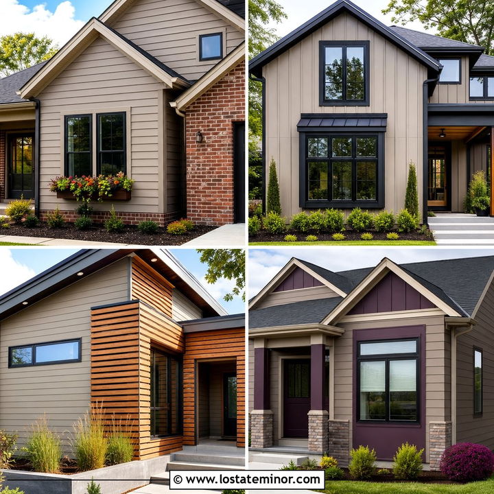 30 Taupe House Design With Siding Ideas for a Fresh Exterior