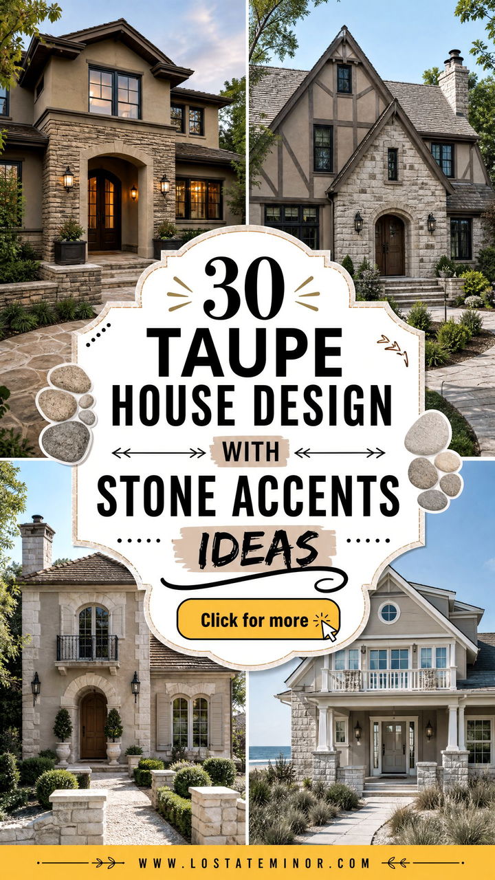30 Taupe House Design With Stone Accents Ideas for Timeless Style - 30 Taupe House Design With Stone Accents Ideas for Timeless Style