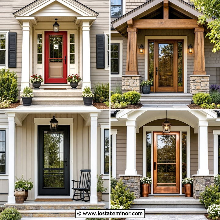 30 Taupe House Design With Storm Door Ideas for Year-Round Style