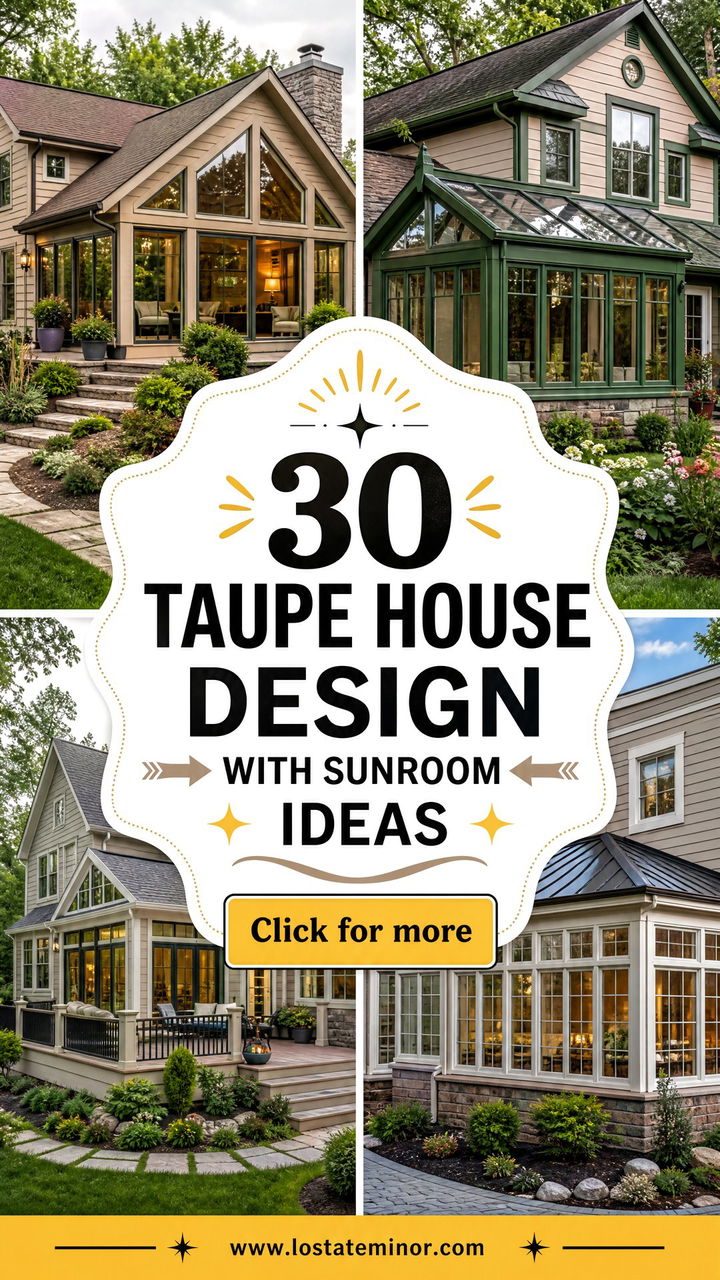30 Taupe House Design With Sunroom Ideas for Bright Living - 30 Taupe House Design With Sunroom Ideas for Bright Living
