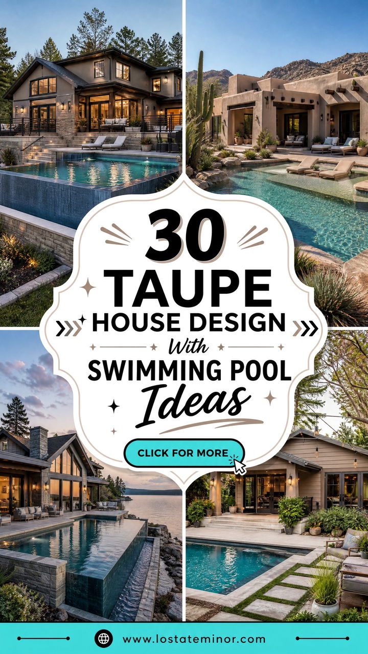 30 Taupe House Design With Swimming Pool Ideas Youll Love - 30 Taupe House Design With Swimming Pool Ideas You’ll Love