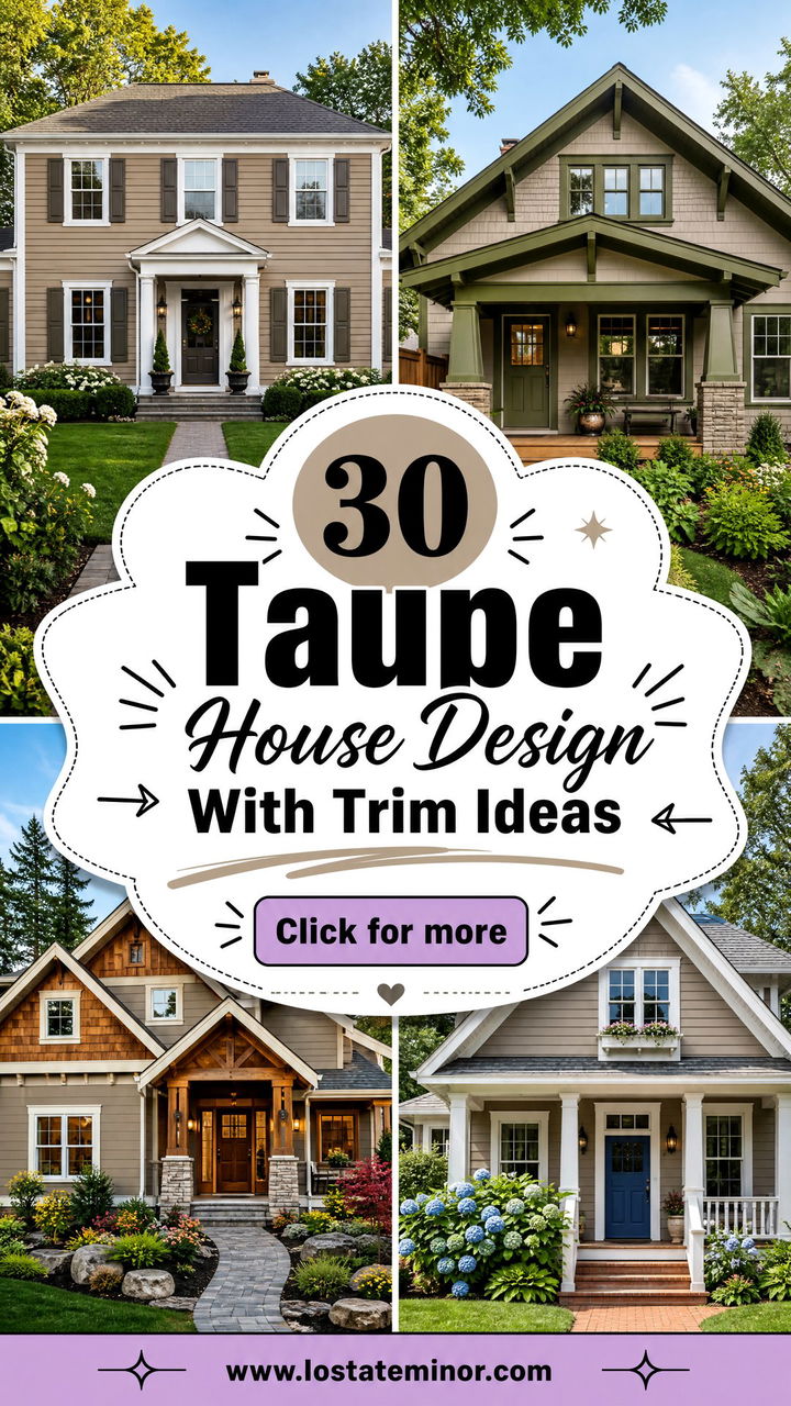 30 Taupe House Design With Trim Ideas for Timeless Appeal - 30 Taupe House Design With Trim Ideas for Timeless Appeal