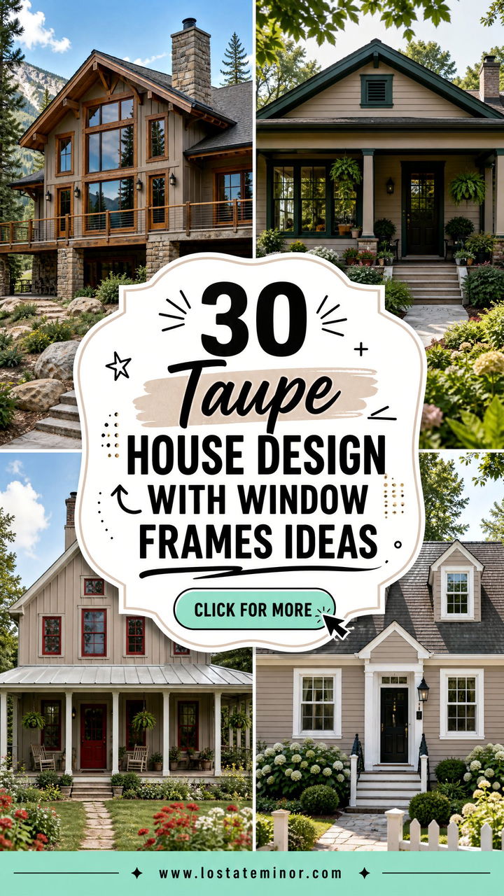 30 Taupe House Design With Window Frames Ideas for Modern Style - 30 Taupe House Design With Window Frames Ideas for Modern Style