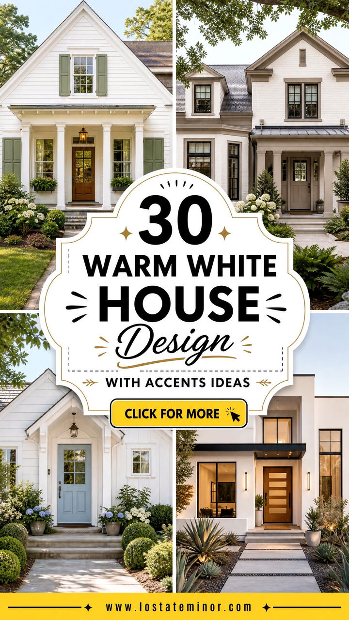 30 Warm White House Design With Accents Ideas for Fresh Style - 30 Warm White House Design With Accents Ideas for Fresh Style