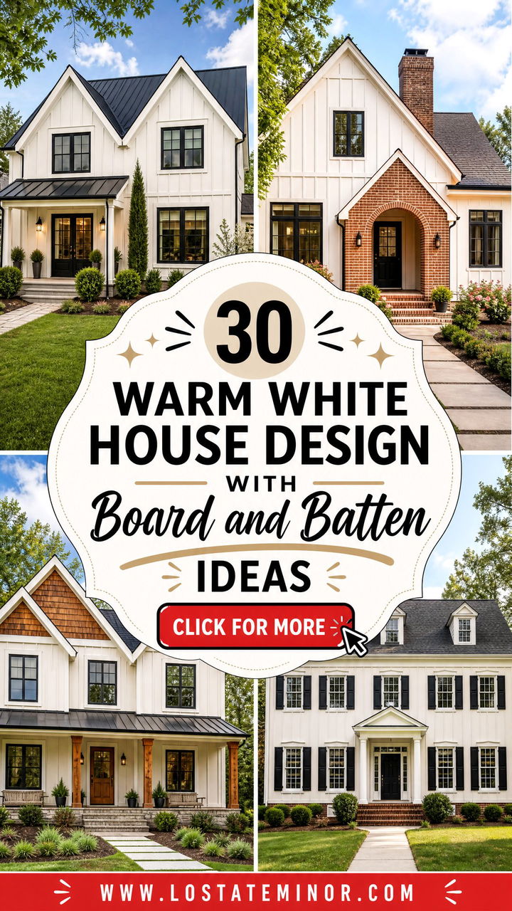 30 Warm White House Design With Board and Batten Ideas to Inspire - 30 Warm White House Design With Board and Batten Ideas to Inspire
