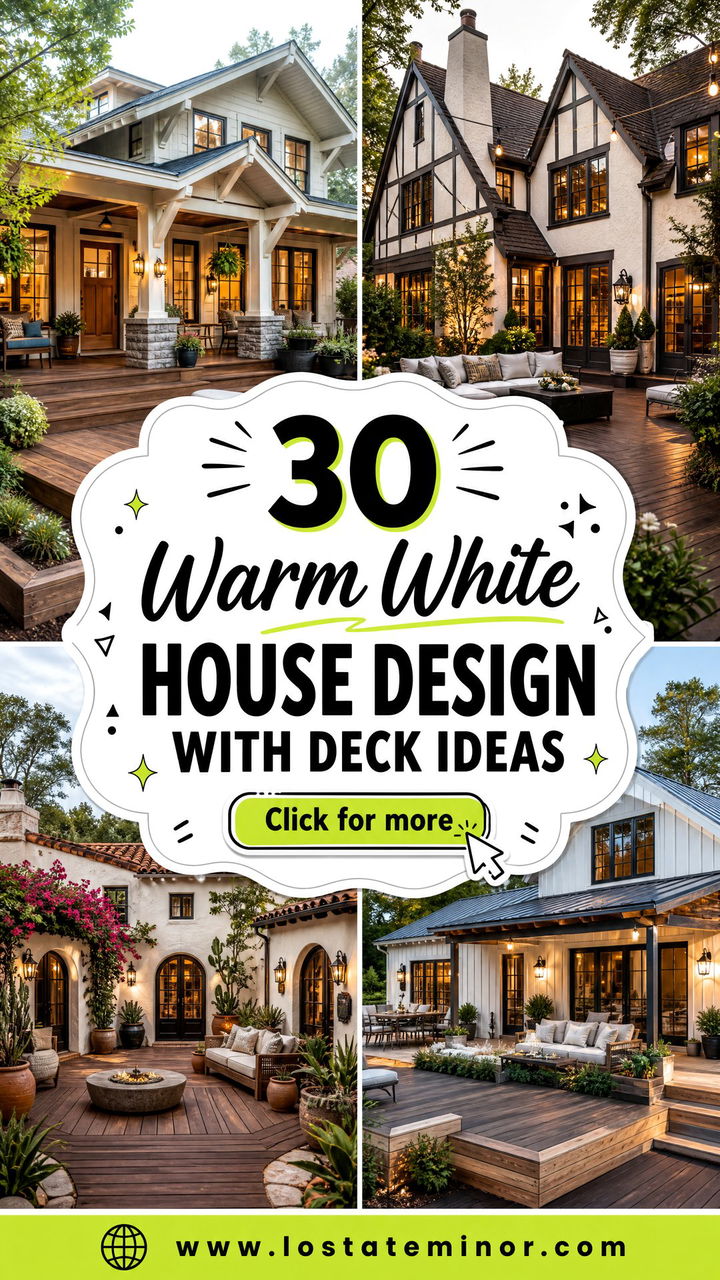 30 Warm White House Design With Deck Ideas for Chic Outdoor Living - 30 Warm White House Design With Deck Ideas for Chic Outdoor Living