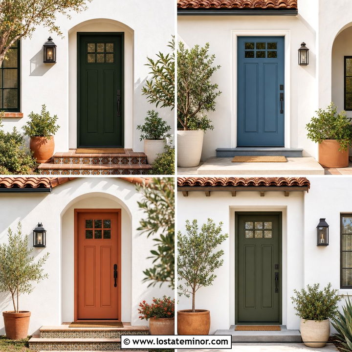 30 Warm White House Design With Entry Door Ideas: Curb Appeal