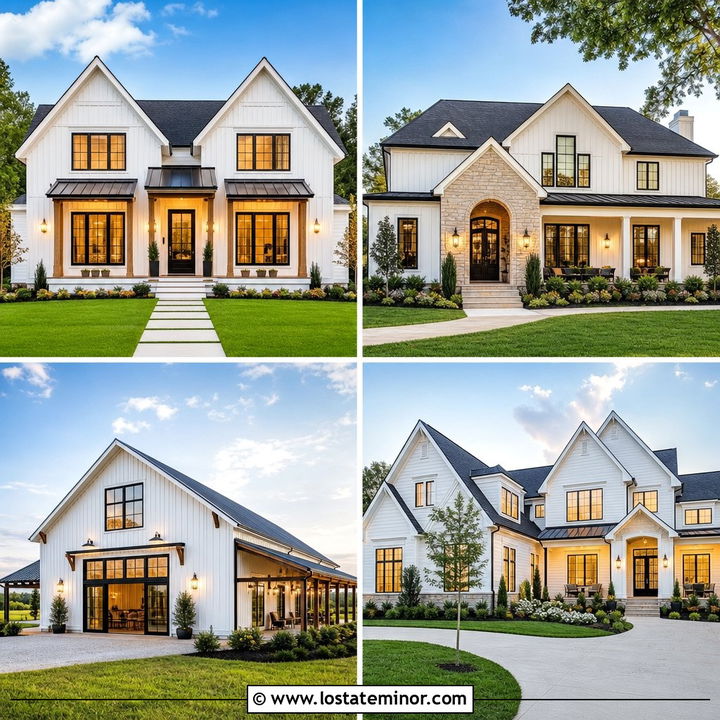 30 Warm White House Design With Gables Ideas Fresh Looks