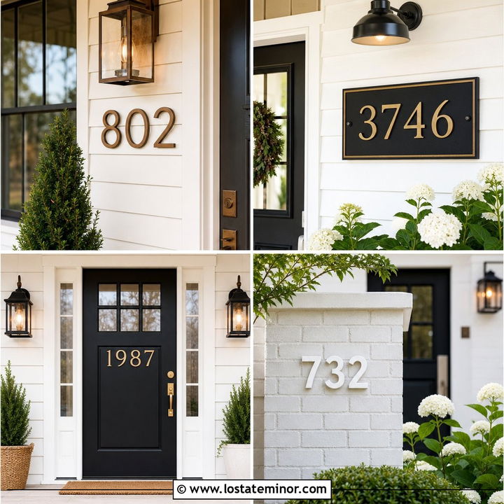 30 Warm White House Design With House Numbers Ideas: Top Picks