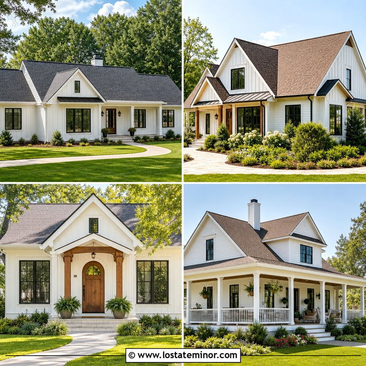 30 Warm White House Design With Shingles Ideas: Fresh Looks