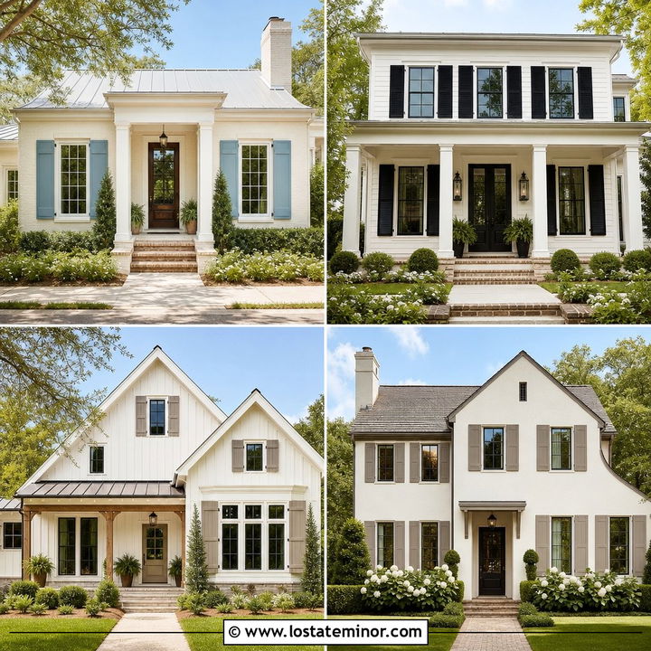 30 Warm White House Design With Shutters Ideas: Fresh Looks