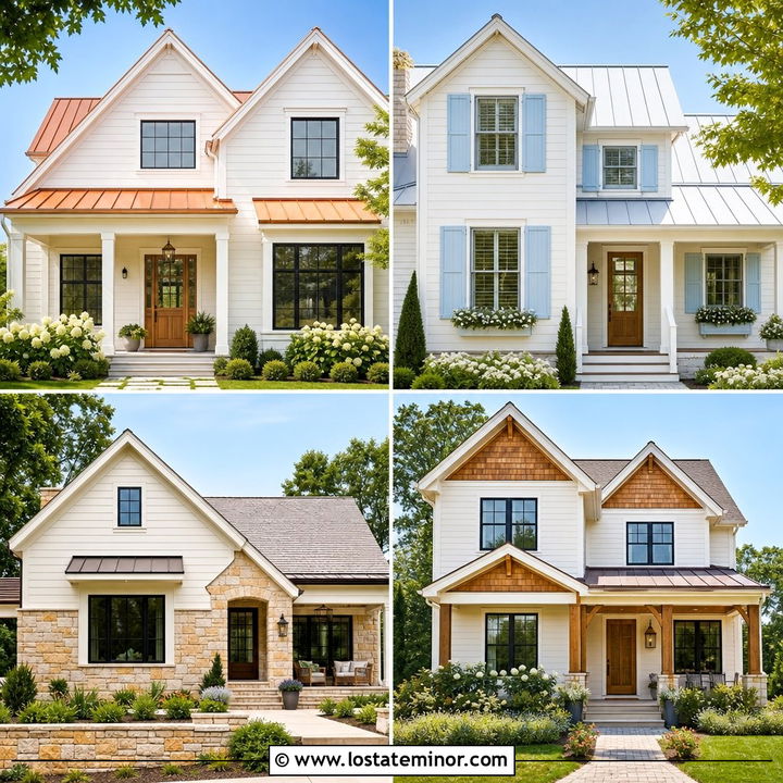 30 Warm White House Design With Siding Ideas You’ll Love