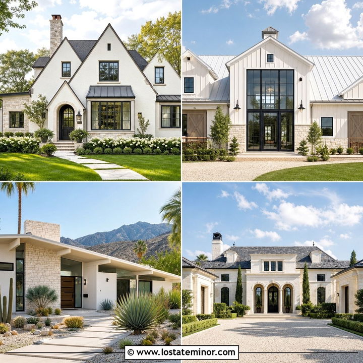 30 Warm White House Design With Stone Accents Ideas You’ll Love