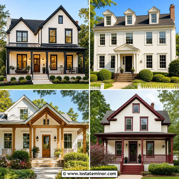 30 Warm White House Design With Trim Ideas That Boost Curb Appeal