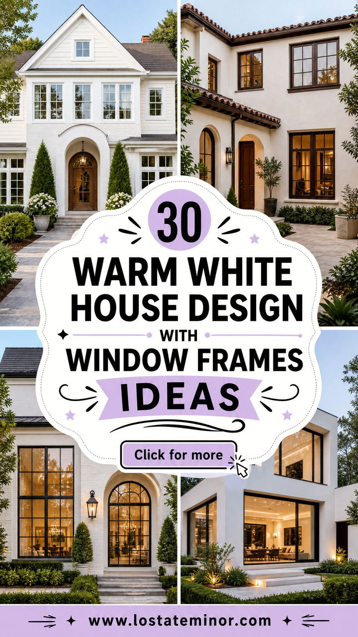 30 Warm White House Design With Window Frames Ideas Youll Love - 30 Warm White House Design With Window Frames Ideas You’ll Love
