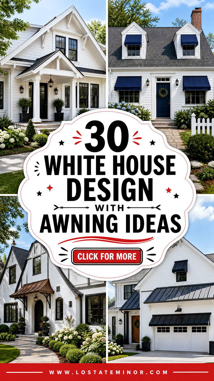 30 White House Design With Awning Ideas for Stylish Shade - 30 White House Design With Awning Ideas for Stylish Shade