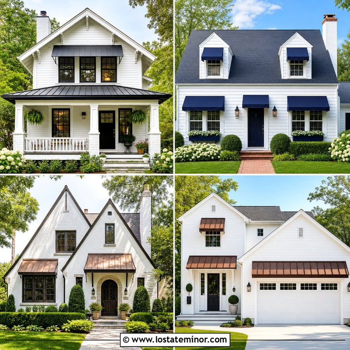 30 White House Design With Awning Ideas for Stylish Shade