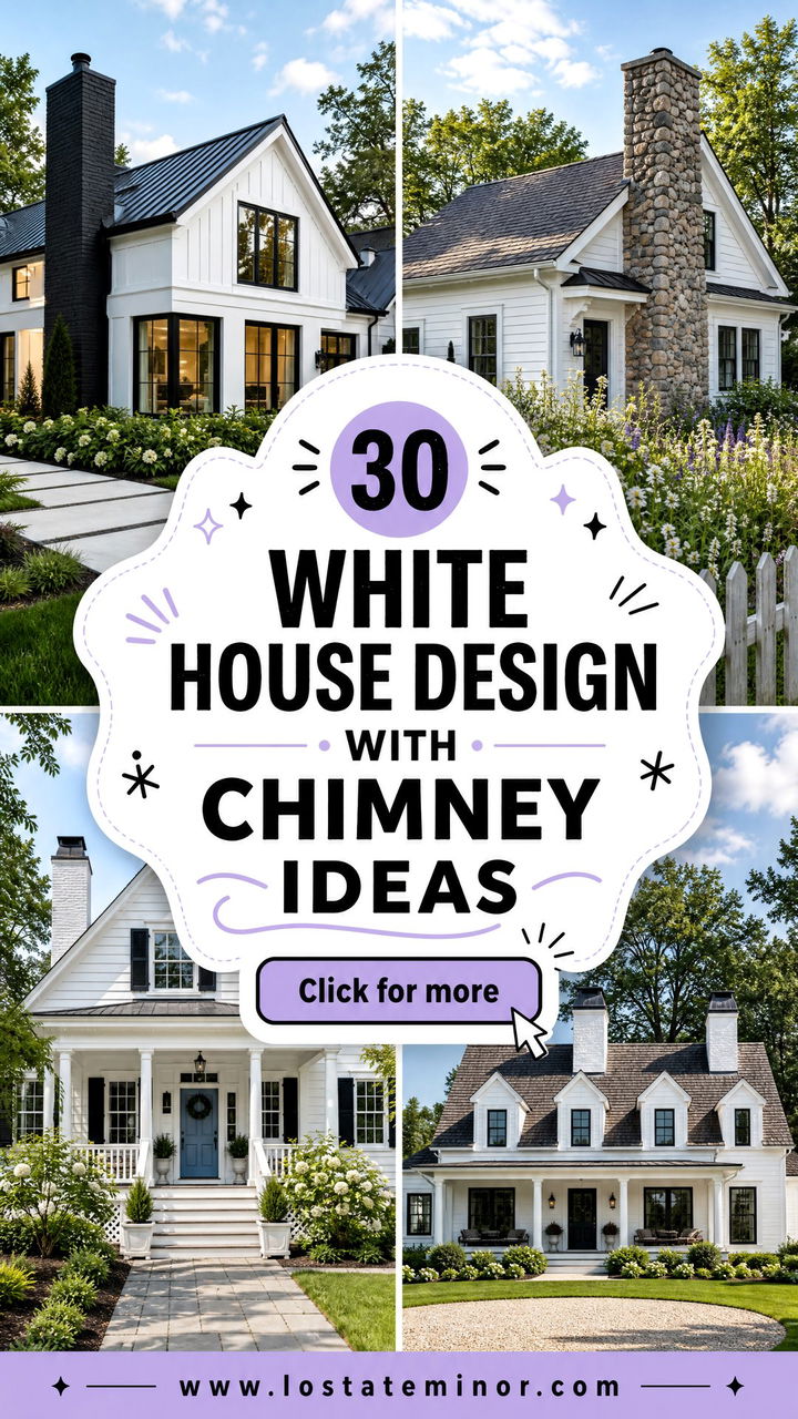 30 White House Design With Chimney Ideas for Timeless Curb Appeal - 30 White House Design With Chimney Ideas for Timeless Curb Appeal