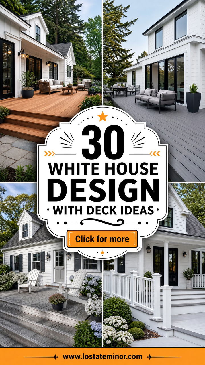 30 White House Design With Deck Ideas for Outdoor Style - 30 White House Design With Deck Ideas for Outdoor Style