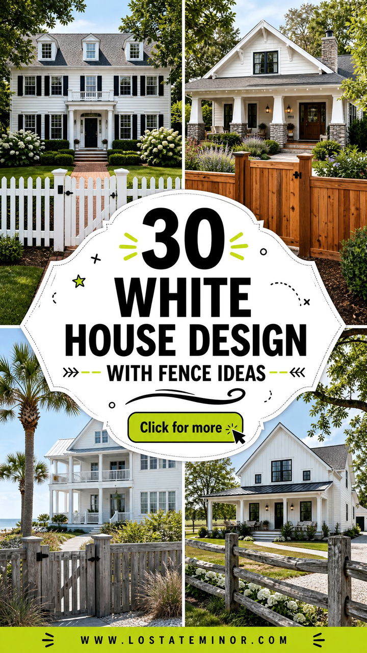 30 White House Design With Fence Ideas for Elevated Curb Appeal - 30 White House Design With Fence Ideas for Elevated Curb Appeal