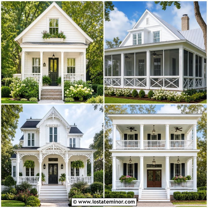 30 White House Design With Front Porch Ideas for Welcoming Style