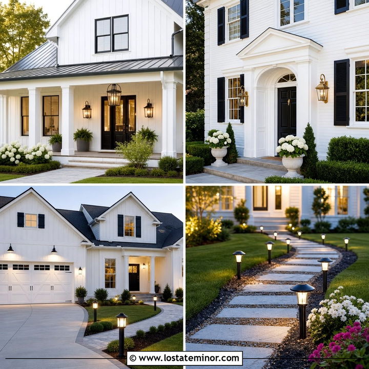 30 White House Design With Lighting Ideas for a Warm Evening Glow