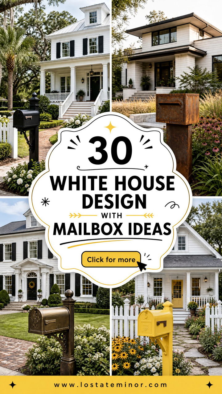 30 White House Design With Mailbox Ideas for Charming Curb Appeal - 30 White House Design With Mailbox Ideas for Charming Curb Appeal