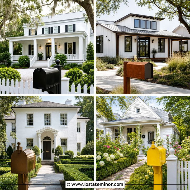 30 White House Design With Mailbox Ideas for Charming Curb Appeal