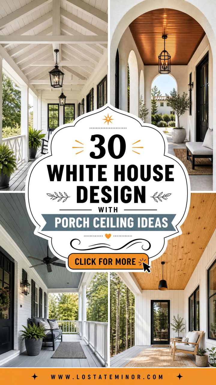 30 White House Design With Porch Ceiling Ideas for Elevated Style - 30 White House Design With Porch Ceiling Ideas for Elevated Style