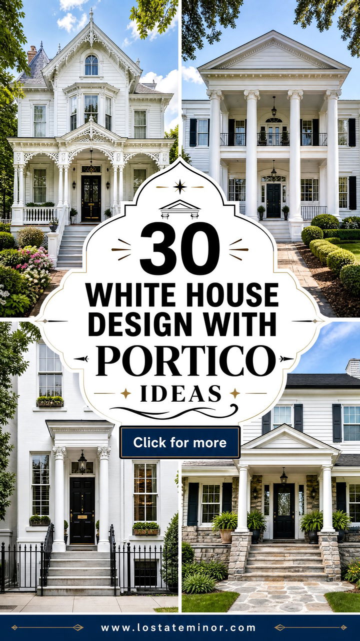 30 White House Design With Portico Ideas for Timeless Curb Appeal - 30 White House Design With Portico Ideas for Timeless Curb Appeal