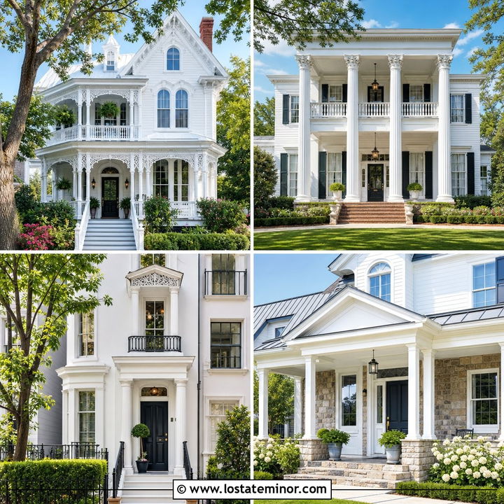 30 White House Design With Portico Ideas for Timeless Curb Appeal