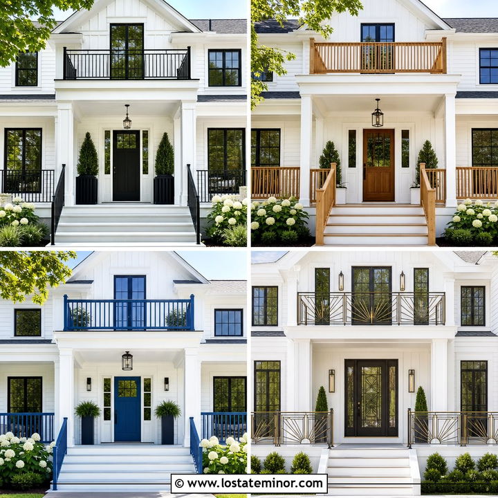 30 White House Design With Railings Ideas for a Polished Exterior