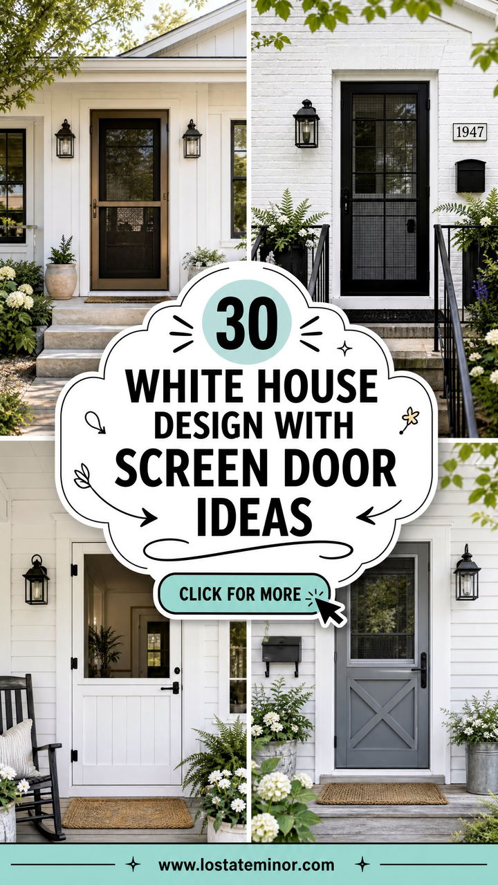 30 White House Design With Screen Door Ideas for Summer Charm - 30 White House Design With Screen Door Ideas for Summer Charm