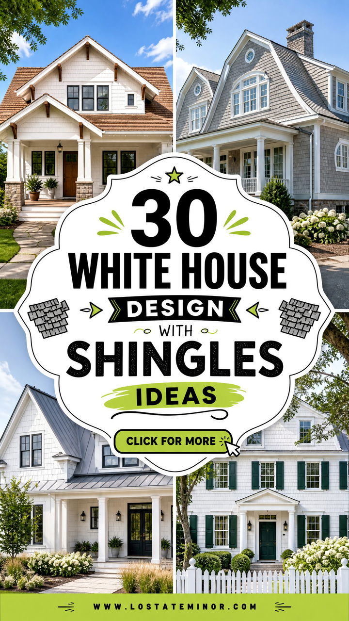 30 White House Design With Shingles Ideas for Timeless Exteriors - 30 White House Design With Shingles Ideas for Timeless Exteriors