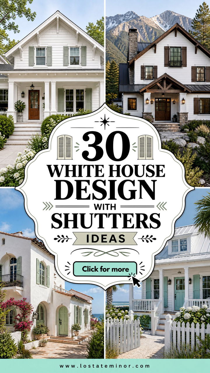 30 White House Design With Shutters Ideas for Classic Charm - 30 White House Design With Shutters Ideas for Classic Charm