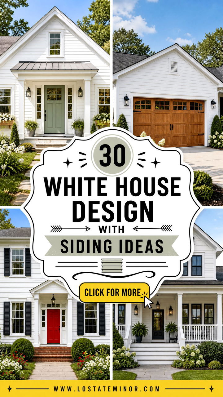 30 White House Design With Siding Ideas for a Fresh Exterior - 30 White House Design With Siding Ideas for a Fresh Exterior