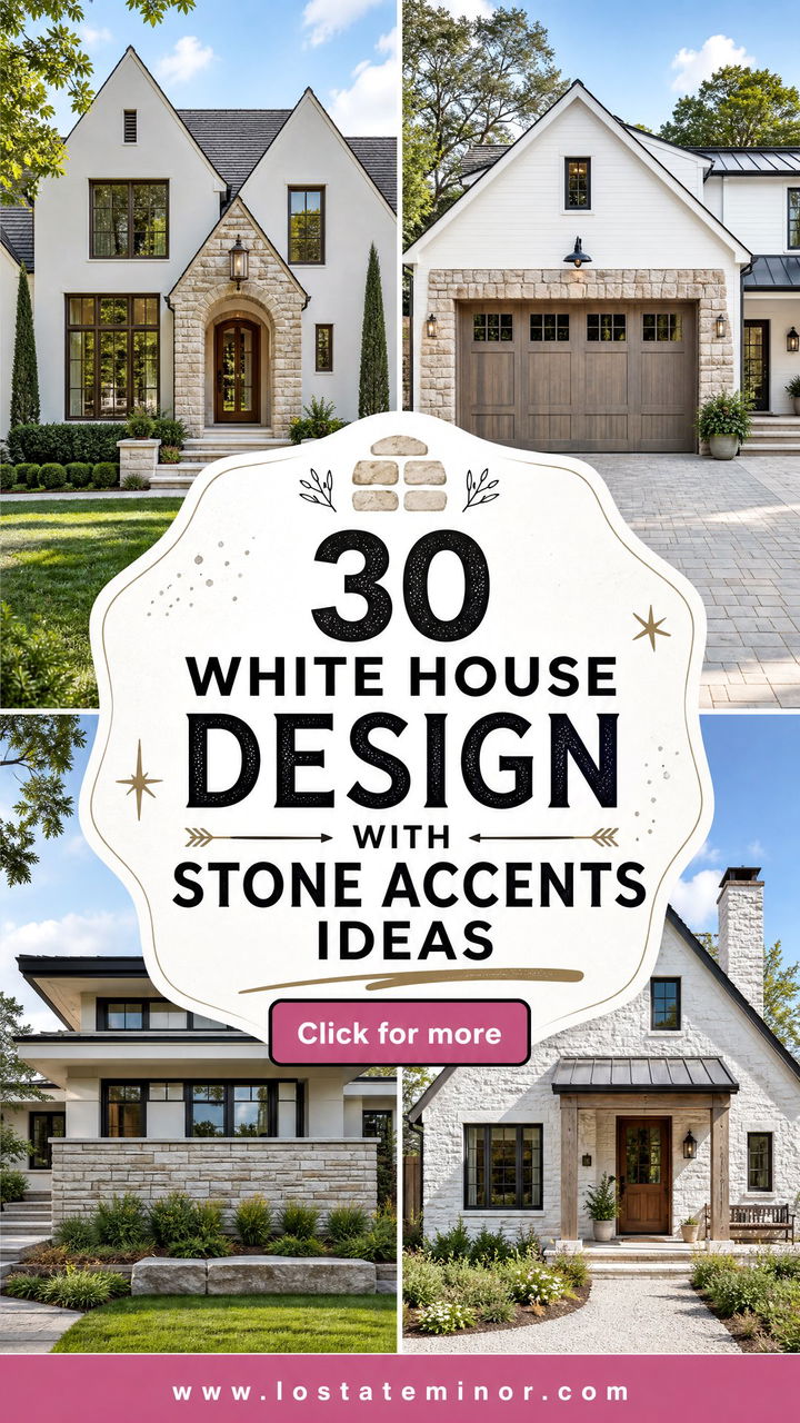 30 White House Design With Stone Accents Ideas for Refined Charm - 30 White House Design With Stone Accents Ideas for Refined Charm