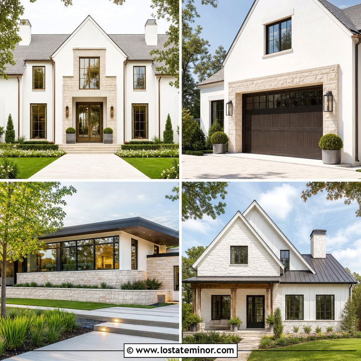 30 White House Design With Stone Accents Ideas for Refined Charm