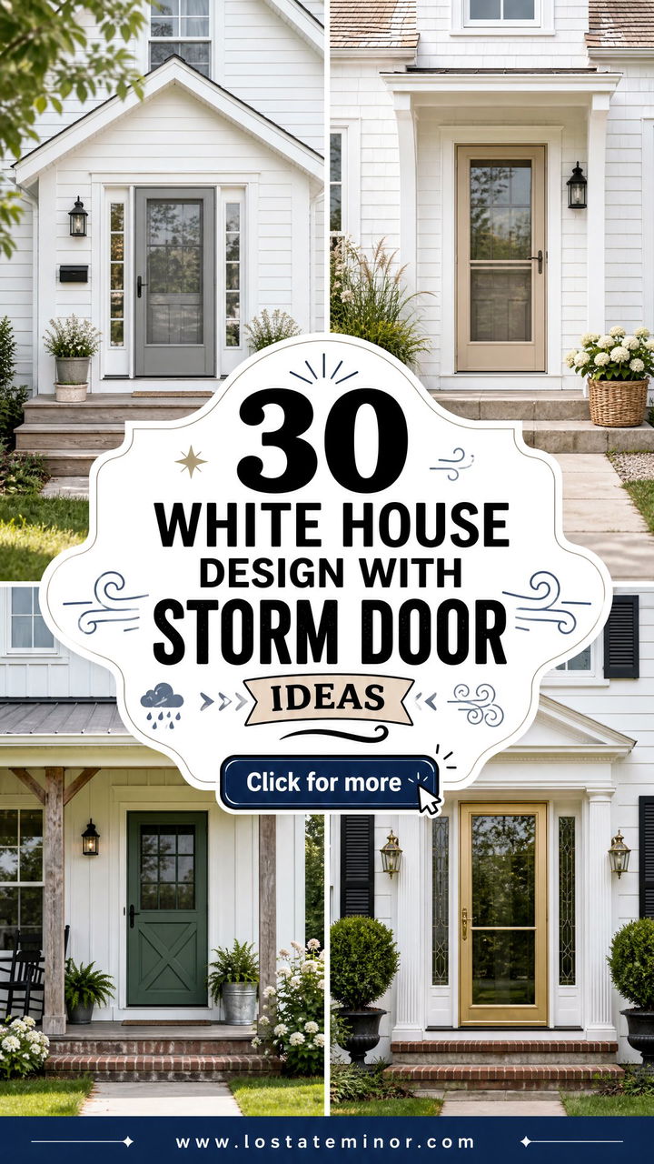 30 White House Design With Storm Door Ideas for All-Season Style - 30 White House Design With Storm Door Ideas for All-Season Style