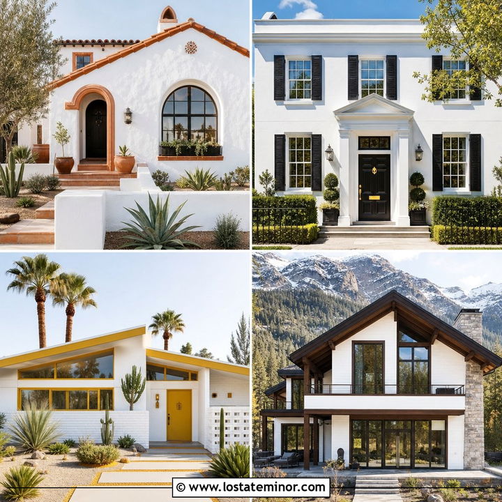 30 White House Design With Trim Ideas for Crisp Curb Appeal