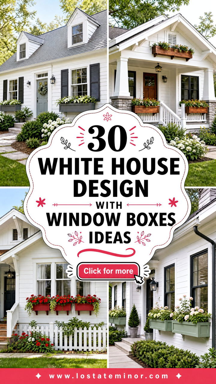 30 White House Design With Window Boxes Ideas for Cottage Charm - 30 White House Design With Window Boxes Ideas for Cottage Charm
