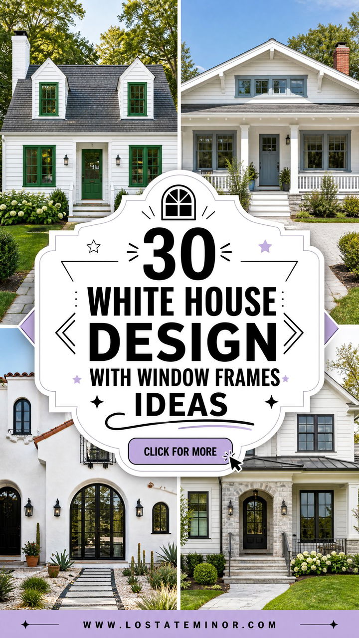 30 White House Design With Window Frames Ideas for Bold Contrast - 30 White House Design With Window Frames Ideas for Bold Contrast