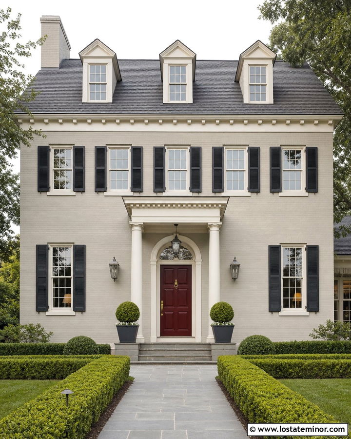 Balboa Mist House With Pewter Lights - 30 Greige House Design With Light Fixtures Ideas