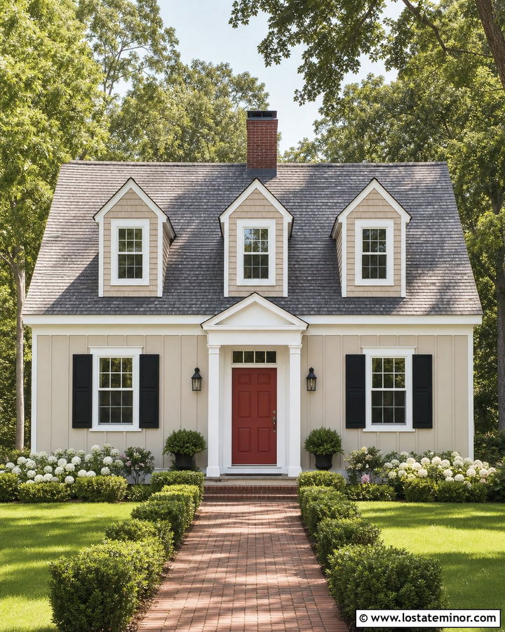 Beige Board And Batten Cape Cod With Shingle Siding - 30 Beige House Design With Board and Batten Ideas