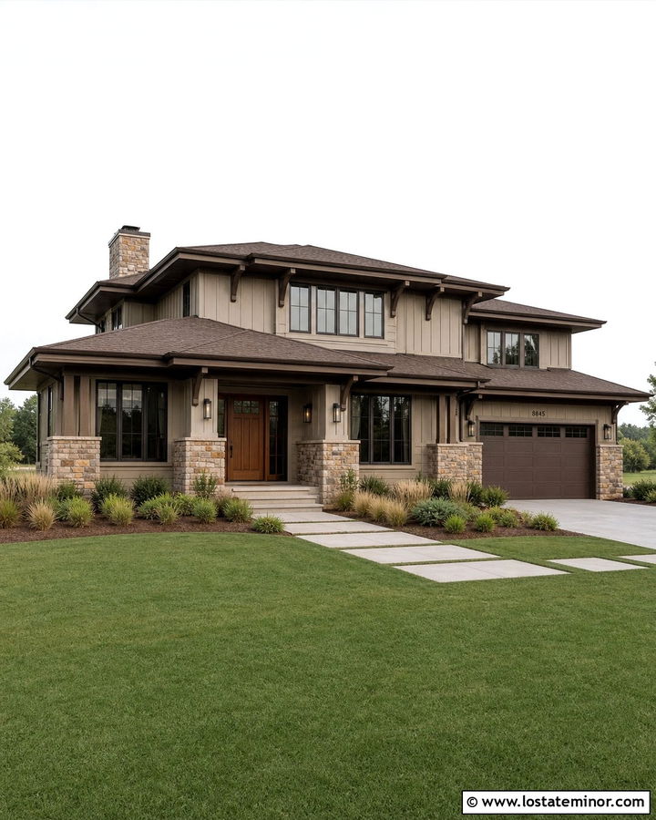 Beige Board And Batten Prairie House - 30 Beige House Design With Board and Batten Ideas