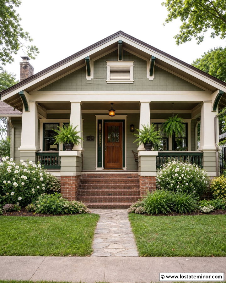 Beige Bungalow With Vintage Mailbox - 30 Beige House Design With Mailbox Ideas