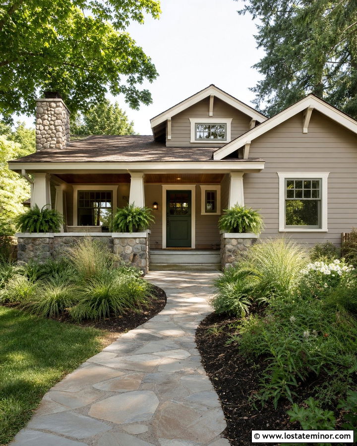 Beige Craftsman With Green Dutch Door - 30 Beige House Design With Dutch Door Ideas