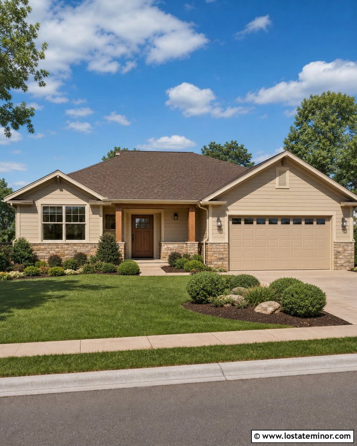 Beige House With Brown Roof - 30 Beige House Design With Roof Ideas